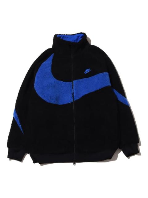 Nike Big Swoosh Reversible Boa Jacket (Asia Sizing) 'Black Game Royale' BQ6546-009