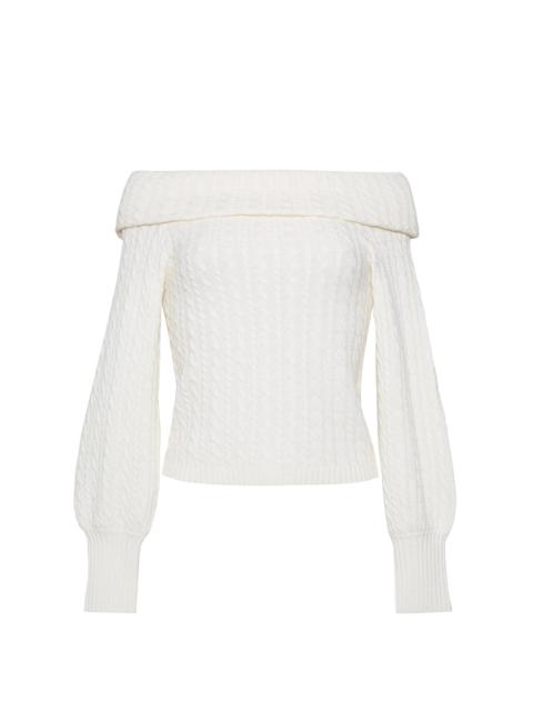 Tamberley Top
Off-the-Shoulder Ease in Sculpted Cable-Knit