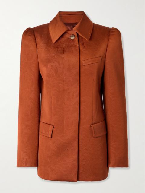 Embossed Crepe Blazer