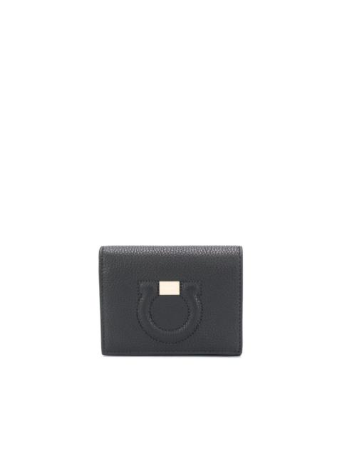 embossed Gancini motif grainy wallet