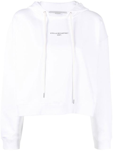 logo-print cropped hoodie
