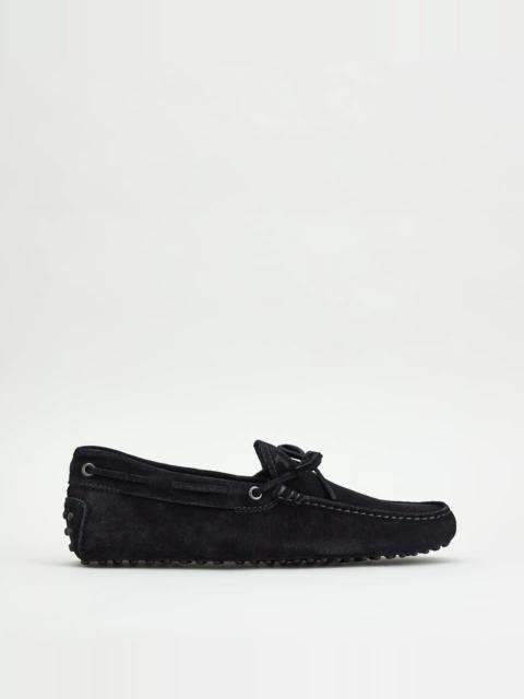 GOMMINO DRIVING SHOES IN SUEDE - BLACK