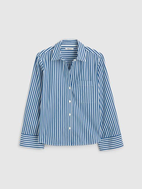 The Signature Y-Neck Shirt in Poplin