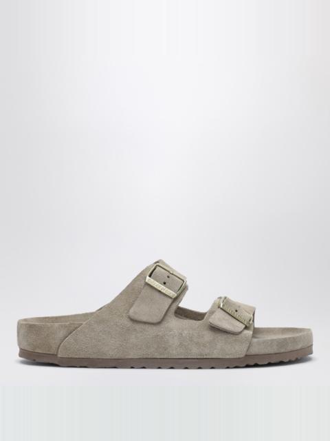 Arizona slide in taupe suede leather