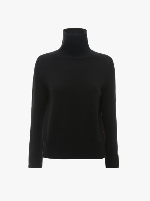 Polo Neck Jumper In Black