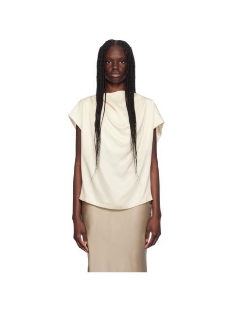 Off-White Cowl Neck Blouse