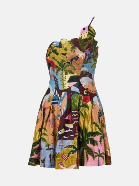 Tropical Painting printed cotton minidress