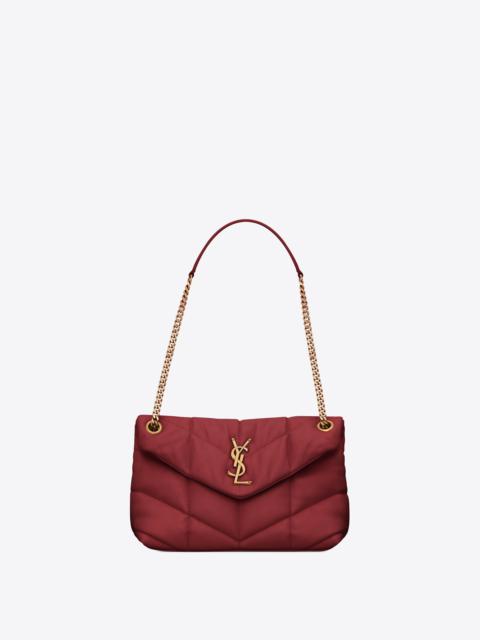 puffer small chain bag in quilted lambskin