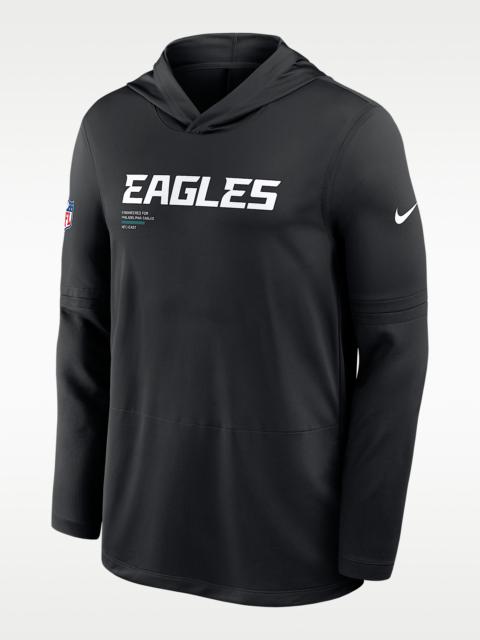 Philadelphia Eagles Pure Fury Sideline Men's Nike Dri-FIT NFL Long-Sleeve Hooded Top