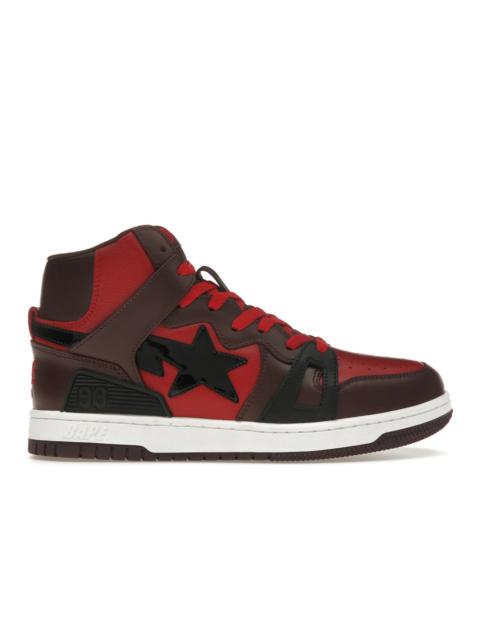 A Bathing Ape Bape Sta 93 Hi Red Burgundy