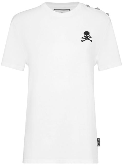 skull-embellished cotton T-shirt