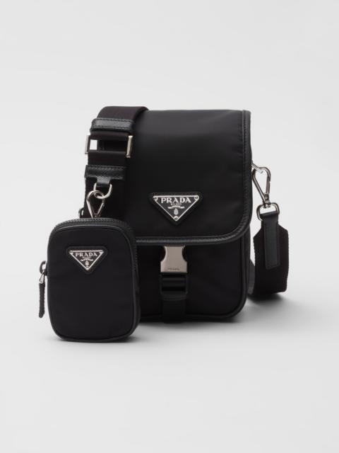 Re-Nylon and Saffiano leather shoulder bag