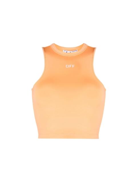 OFF-WHITE Rowing Crew-Neck Sleeveless Top Orange
