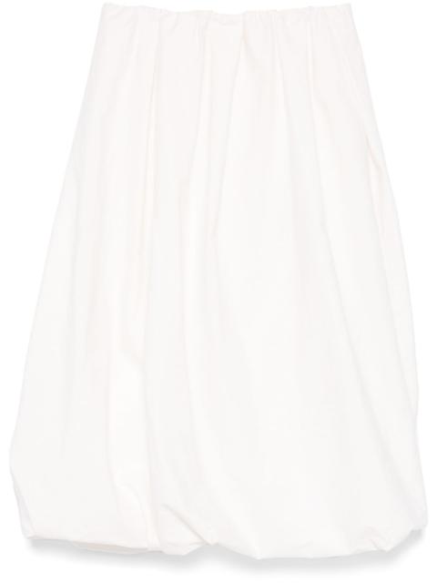pleated midi skirt