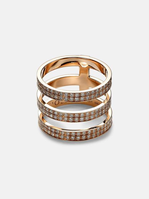 Berbere 18kt rose gold ring with diamonds