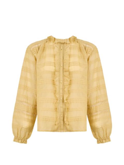 Peline ruffled button blouse