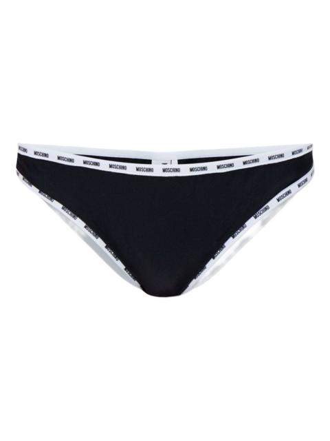 logo-trim bikini bottoms