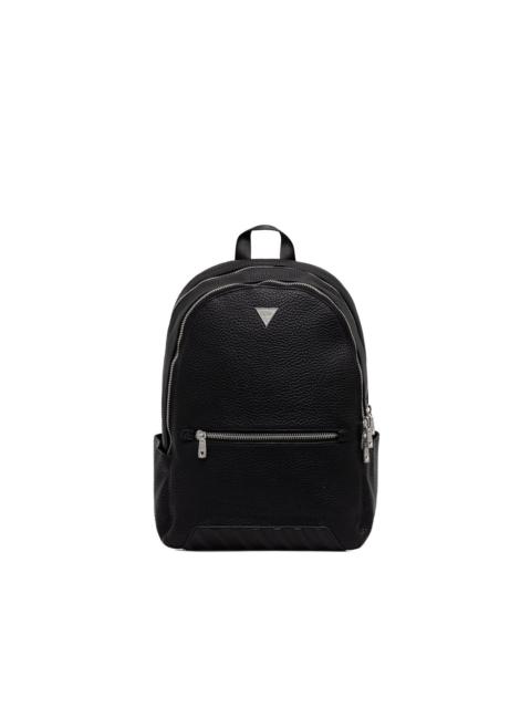 logo-plaque zip backpack
