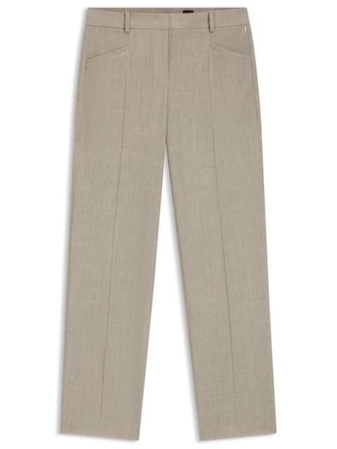MELANGE RELAXED-FIT TROUSERS IN VIRGIN WOOL