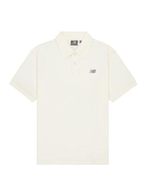 New Balance NB Logo Polo Shirt 'Ivory' NFE21011-IV