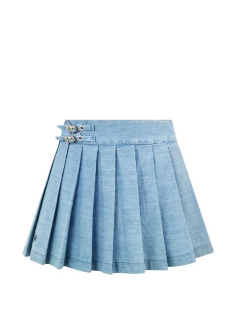 pleated mini skirt