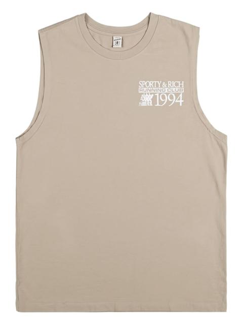 graphic sleeveless top