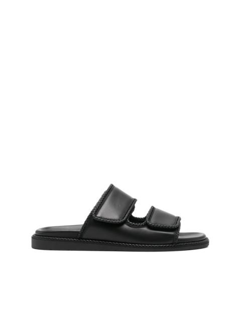 braided leather sandals