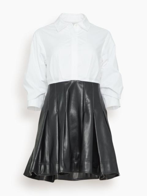 Padma Poplin Combo Mini Dress in Black Multi