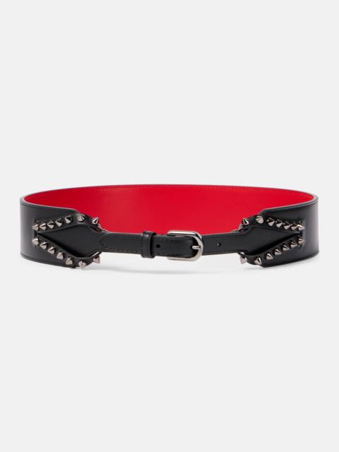 Cabata studded leather belt