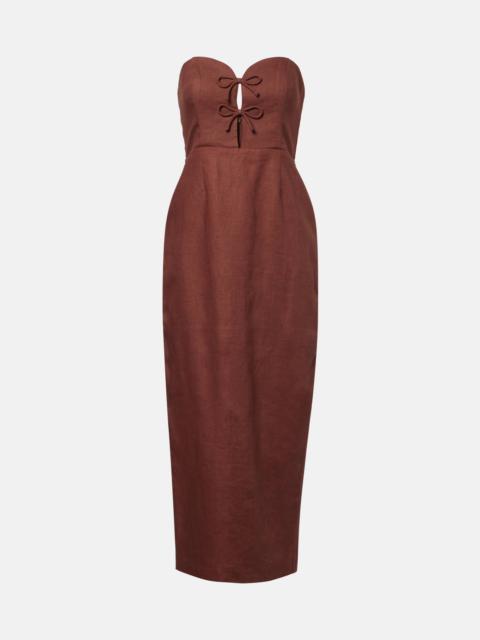 Sabine linen maxi dress
