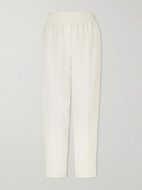 Cropped Woven Tapered Pants