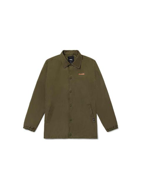 Vans Back Funny Pattern logo Sports Jacket Couple Style Green VN0A5H8RKCZ