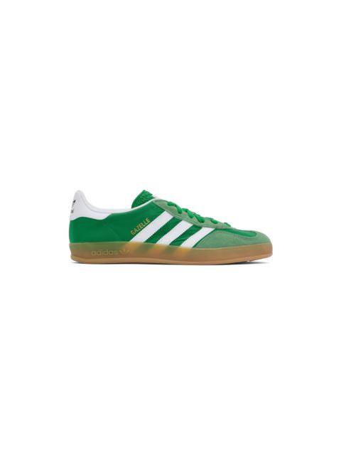 Green & White Gazelle Indoor Sneakers