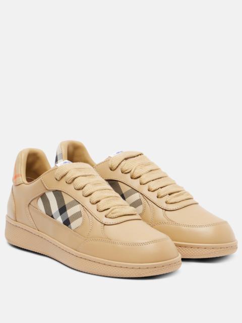 Burberry Check leather sneakers