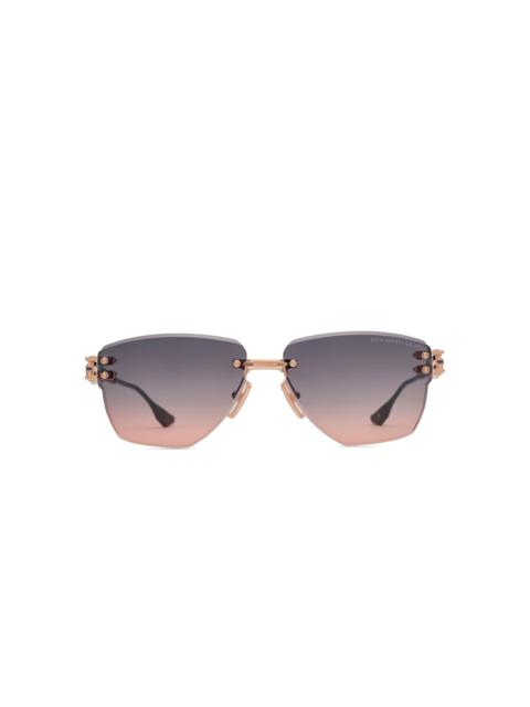 gradient geometric-frame sunglasses