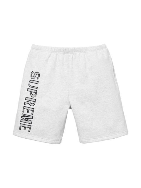 Supreme Leg Embroidery Sweatshort Ash Grey