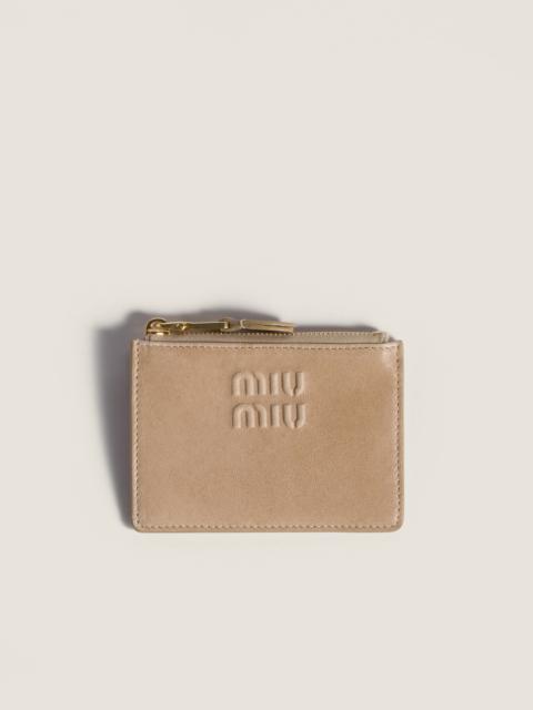 Nappa leather card holder