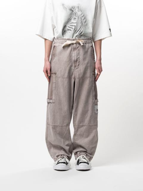 Cotton Satin Cargo Pants
