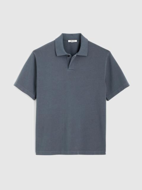 Short-Sleeve Compact-Knit Polo