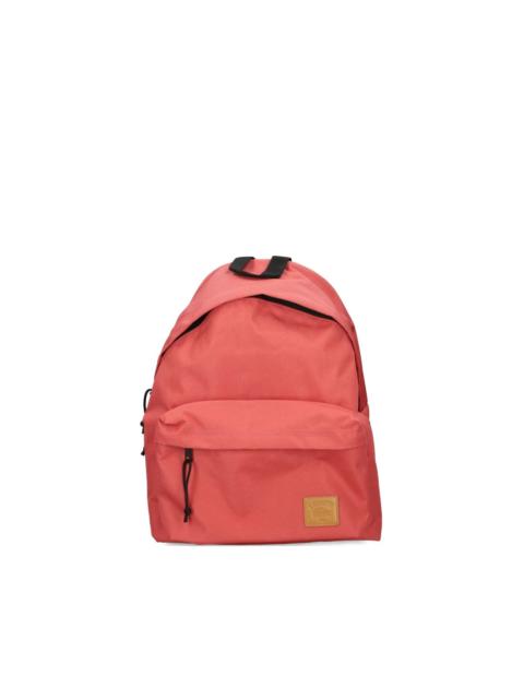 logo-plaque drawstring backpack