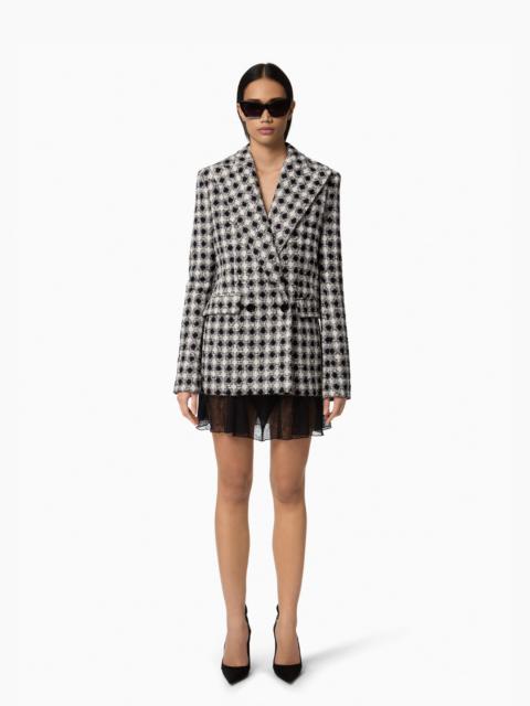 Double-Breasted Tweed Blazer