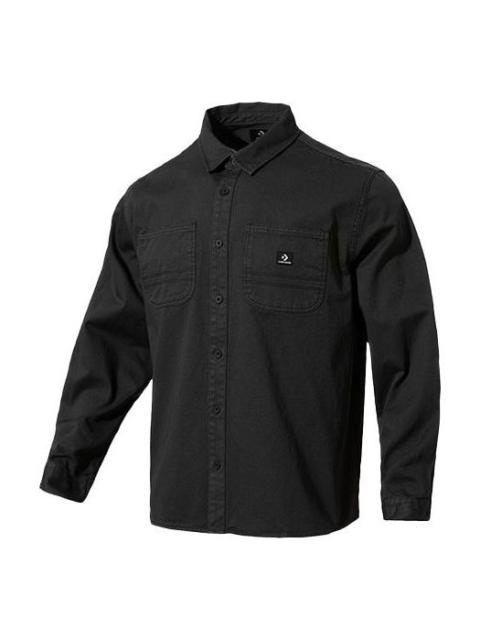 Converse Twill Long Sleeve Button Down 'Black' 10022012-A02