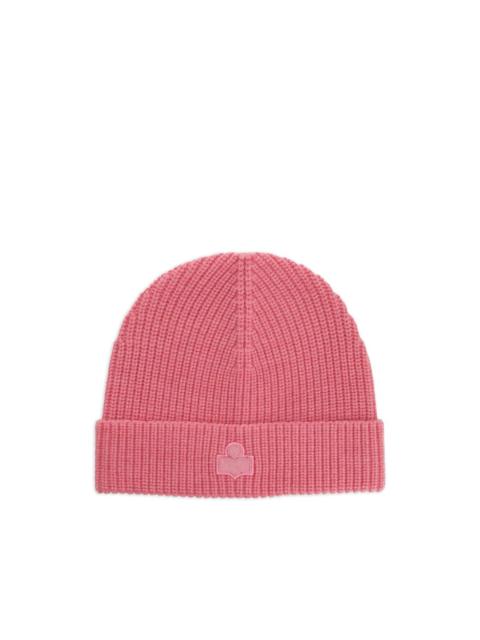 ribbed-knit logo beanie