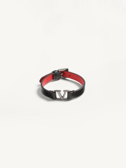 VLOGO SIGNATURE LEATHER BRACELET