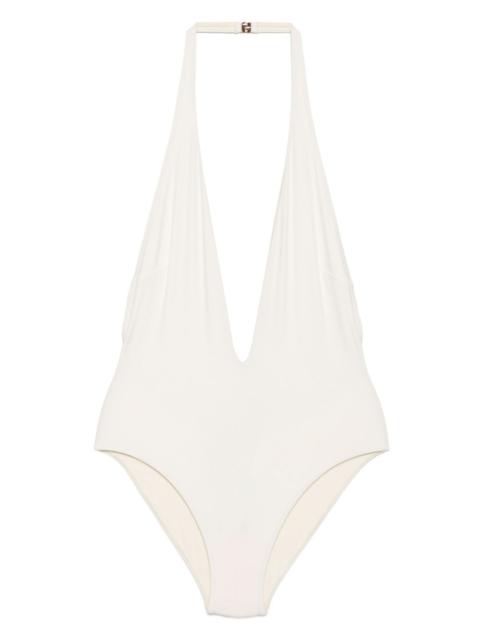 plunging haler one-piece swimsuit