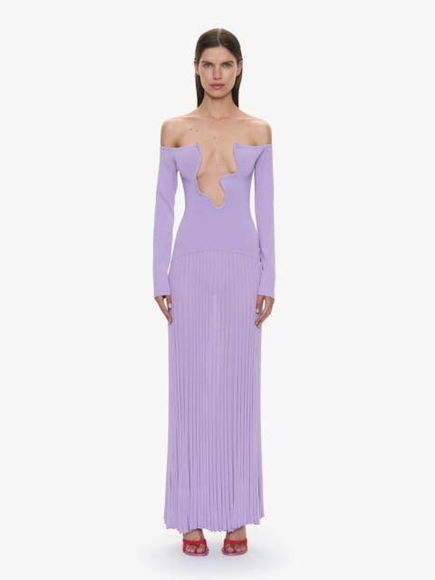 Salacia Pleated Off Shoulder Dress