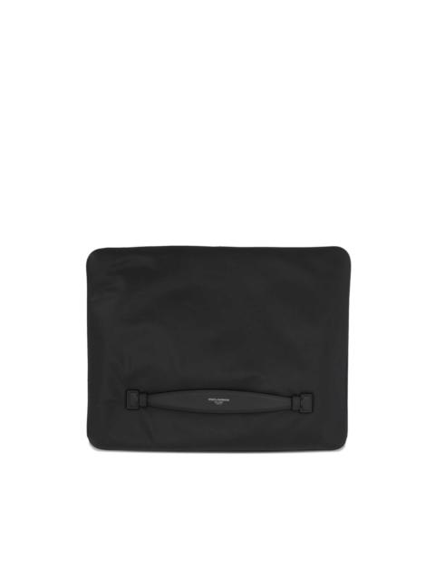 leather-handle zip tote bag