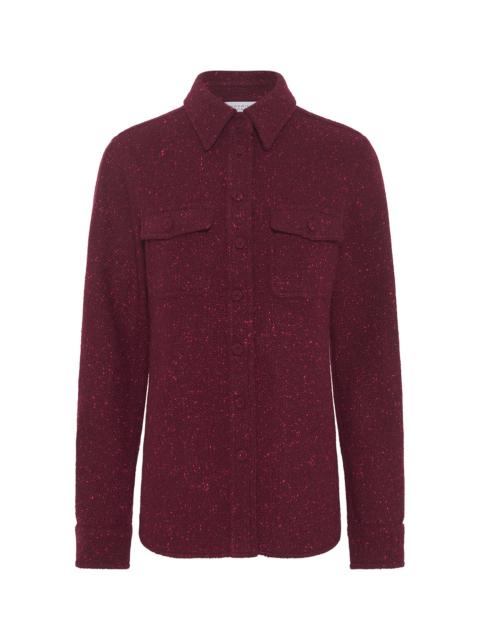 John Austin Shirt in Bordeaux Speckled Cashmere