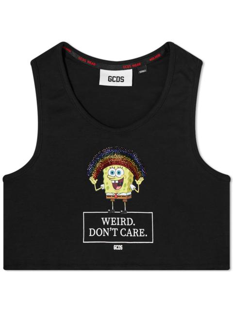 GCDS x Spongebob Don't Care Crop Top