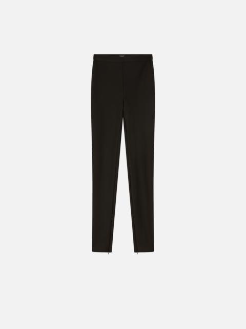 SLIM-FIT STRETCH TROUSERS WITH ZIPPED LEG HEMS